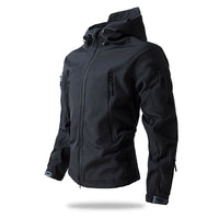 Men’s Tactical Camouflage Soft Shell Jacket with Hood | Waterproof Outdoor Coat