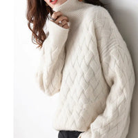 Women’s Polo Neck Jumper | Relaxed Fit | Winter Knitwear