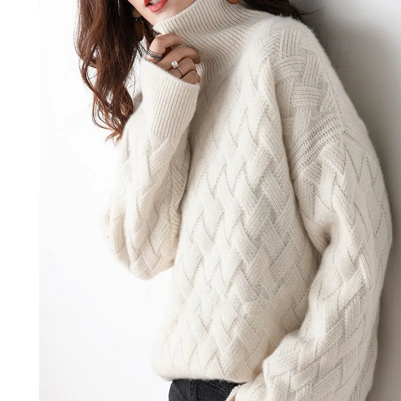 Women’s Polo Neck Jumper | Relaxed Fit | Winter Knitwear