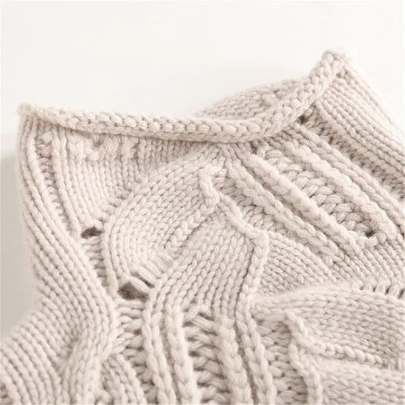 Women’s Roll Neck Jumper with Cable Knit | Warm Winter Sweater for Ladies