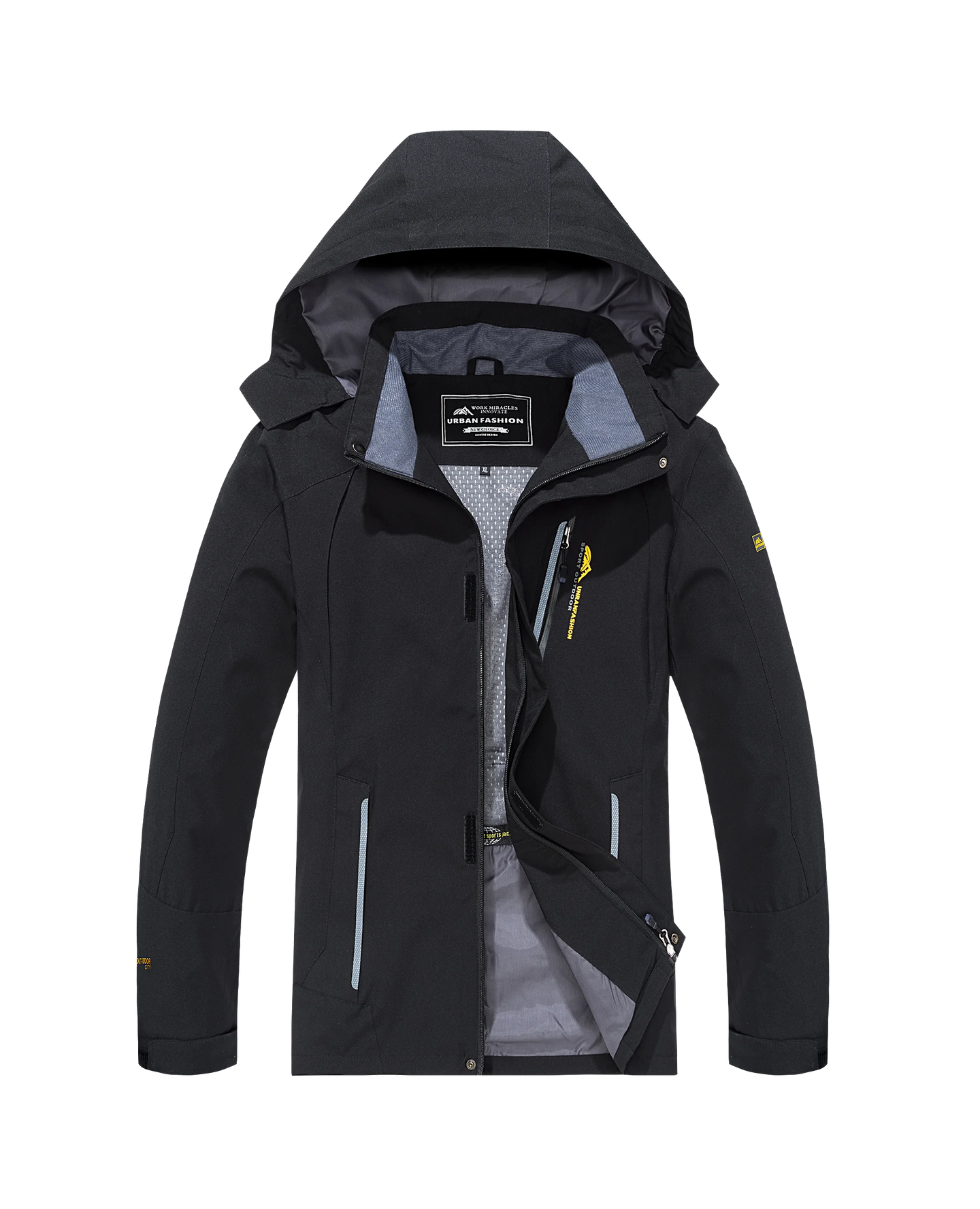 Men’s Waterproof Hiking Jacket with Hooded Outdoor Style | Windproof Camping Coat