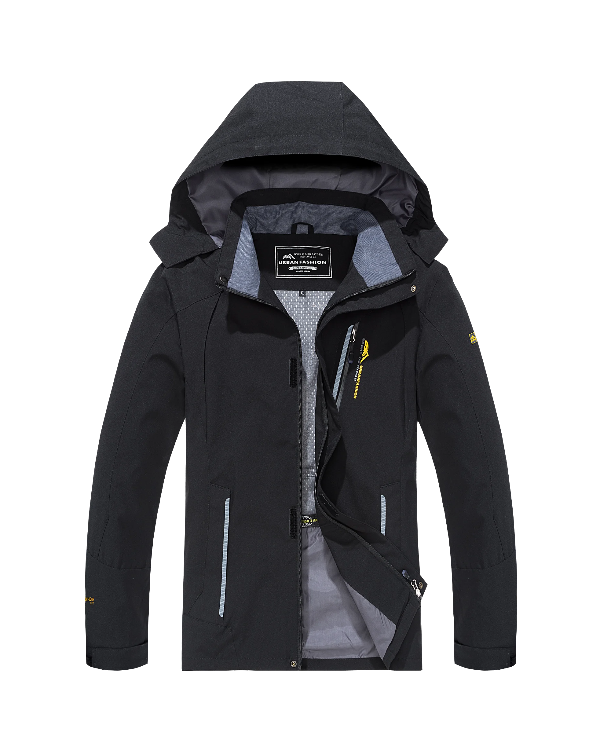 Men’s Waterproof Hiking Jacket with Hooded Outdoor Style | Windproof Camping Coat