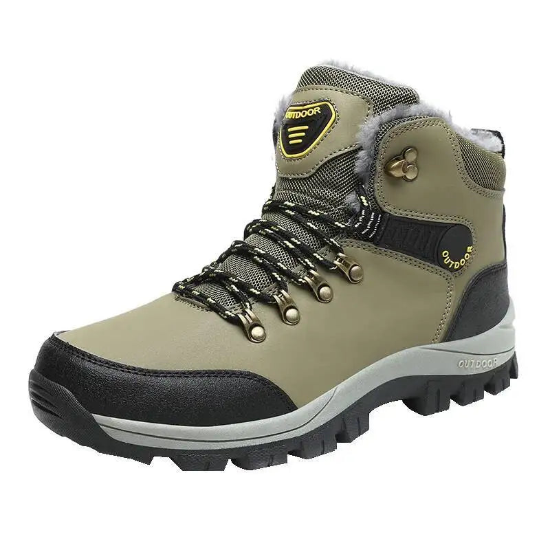 Men’s Winter Snow Boots with Fur Lining | Waterproof Warm Ankle Work Shoes