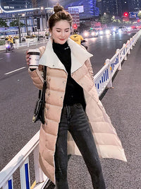 Women’s Long Winter Coat in Classic Overcoat Style | Warm Ladies Padded Jacket