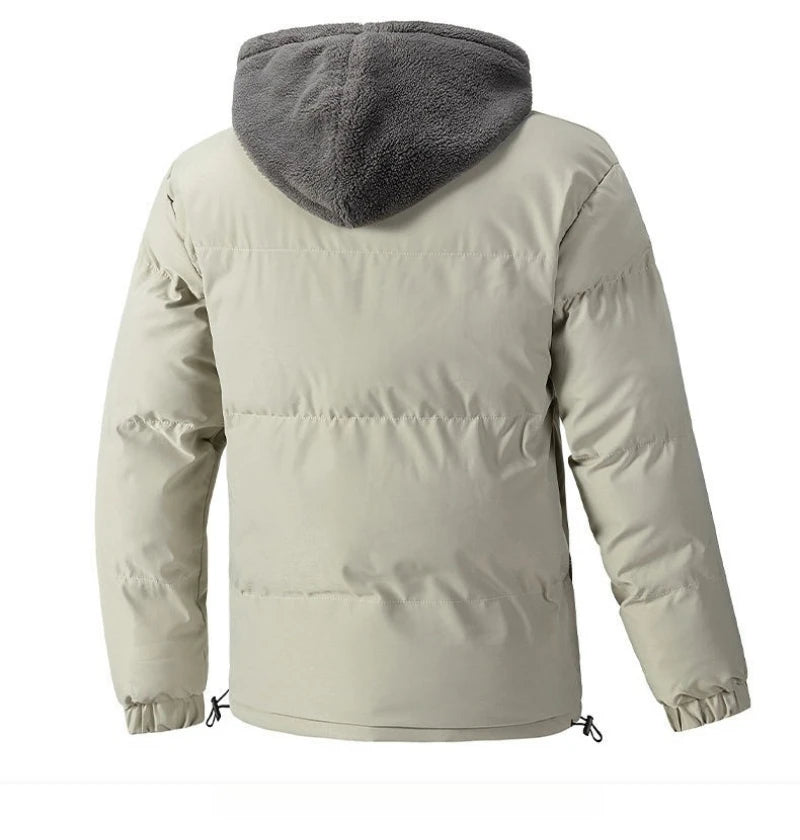 Men’s Fleece Lined Puffer Jacket in Winter Style | Thick Warm Padded Coat