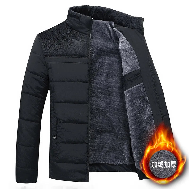 Men’s Thick Padded Winter Jacket in Warm Parka Style | Windproof Casual Coat