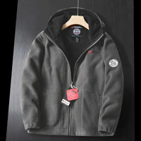 Men’s Fleece Jacket with Hooded Winter Style | Warm Casual Outdoor Coat