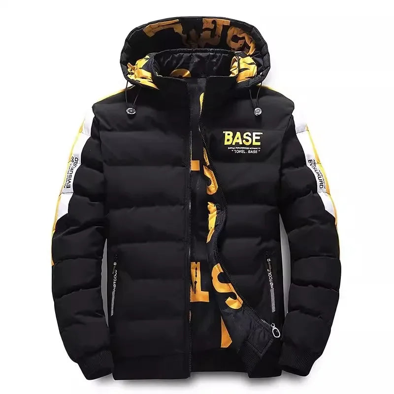 Men’s Puffer Jacket in Hooded Winter Style | Thick Warm Padded Casual Coat