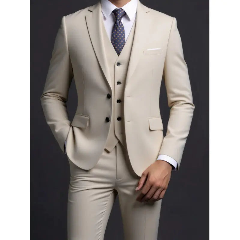 Men’s Slim Fit 3 Piece Wedding Suit | Classic Tuxedo Style for Formal Occasions
