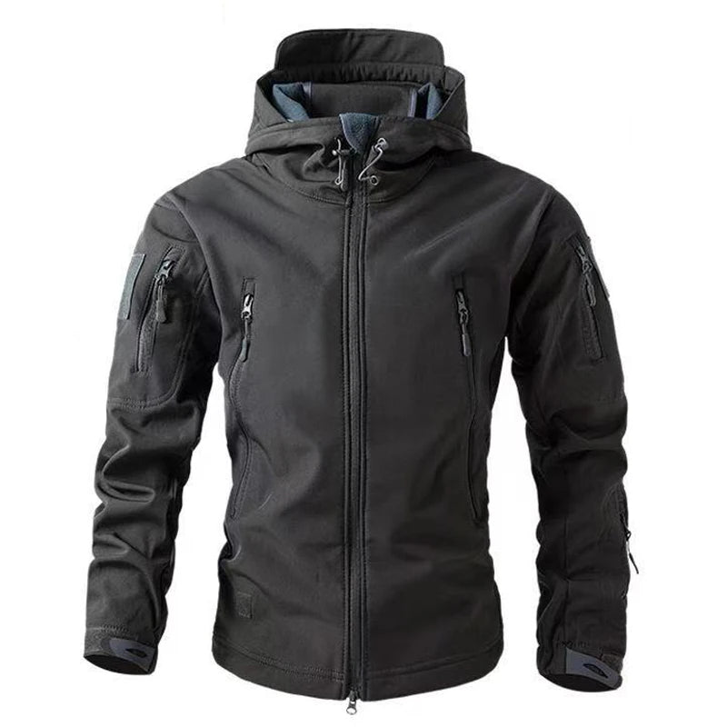 Men’s Waterproof Tactical Jacket with Hooded Outdoor Style | Lightweight Windbreaker