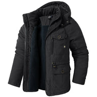 Men’s Winter Fleece Jacket | Hooded Warm Casual Coat