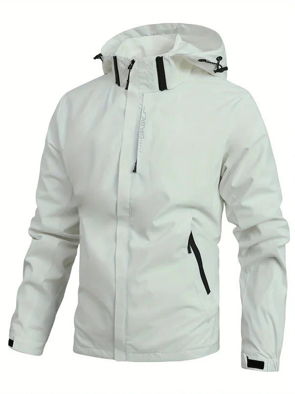 Men’s Waterproof Softshell Jacket with Hood | Lightweight Windproof Outdoor Coat