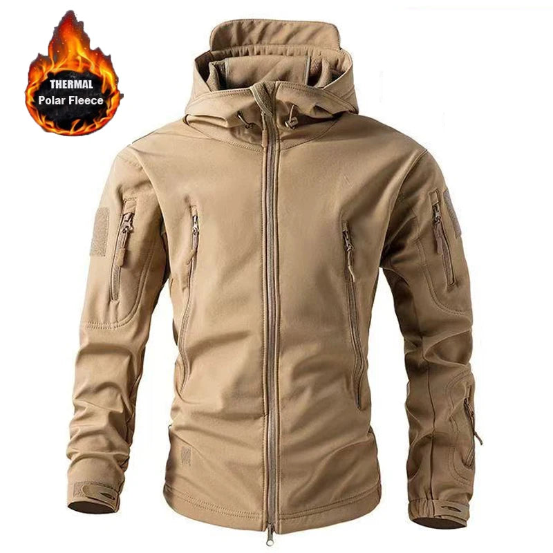 Men’s Waterproof Tactical Jacket with Hooded Outdoor Style | Lightweight Windbreaker