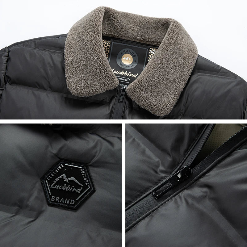 Men’s Puffer Jacket with Stand Collar | Warm Slim Fit Winter Coat
