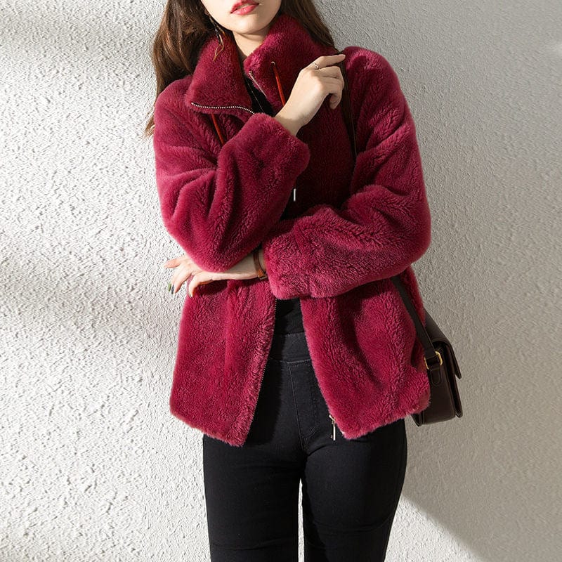 Women’s Fleece Winter Jacket with High Collar | Warm Everyday Coat
