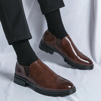 Men’s Leather Slip On Shoes Smart Casual Loafers | Classic Dress Shoes Men
