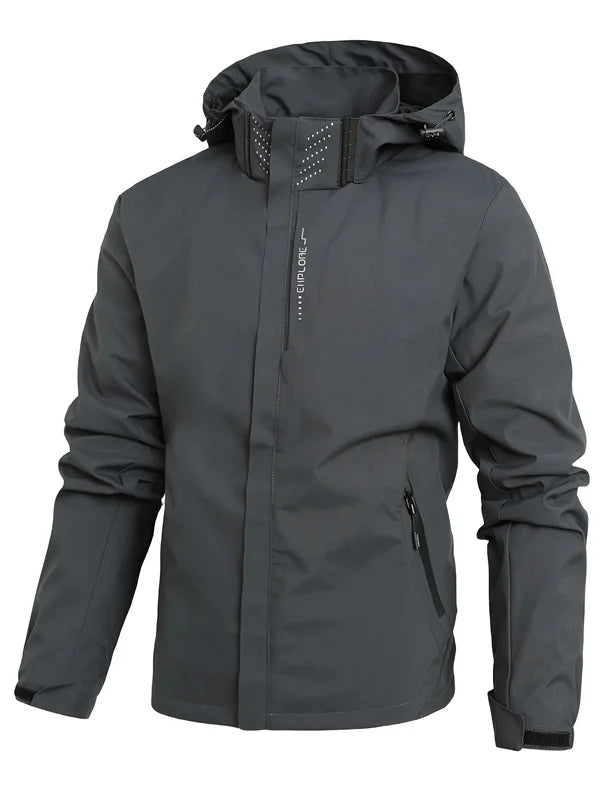 Men’s Waterproof Softshell Jacket with Hood | Lightweight Windproof Outdoor Coat