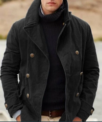 Men’s Pea Coat in Double-Breasted Style | Smart Winter Jacket
