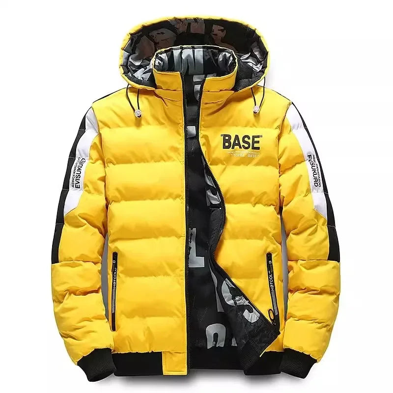 Men’s Puffer Jacket in Hooded Winter Style | Thick Warm Padded Casual Coat