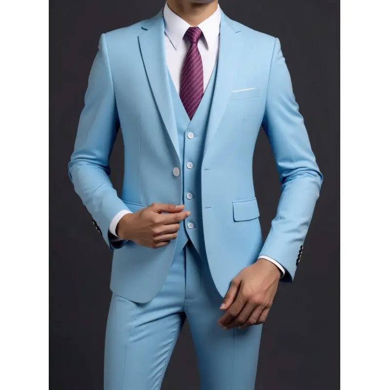 Men’s Slim Fit 3 Piece Wedding Suit | Classic Tuxedo Style for Formal Occasions