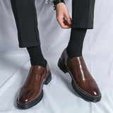Men’s Leather Slip On Shoes Smart Casual Loafers | Classic Dress Shoes Men