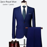 Men’s Slim Fit 3 Piece Wedding Suit | Classic Formal Tuxedo Style for Special Occasions