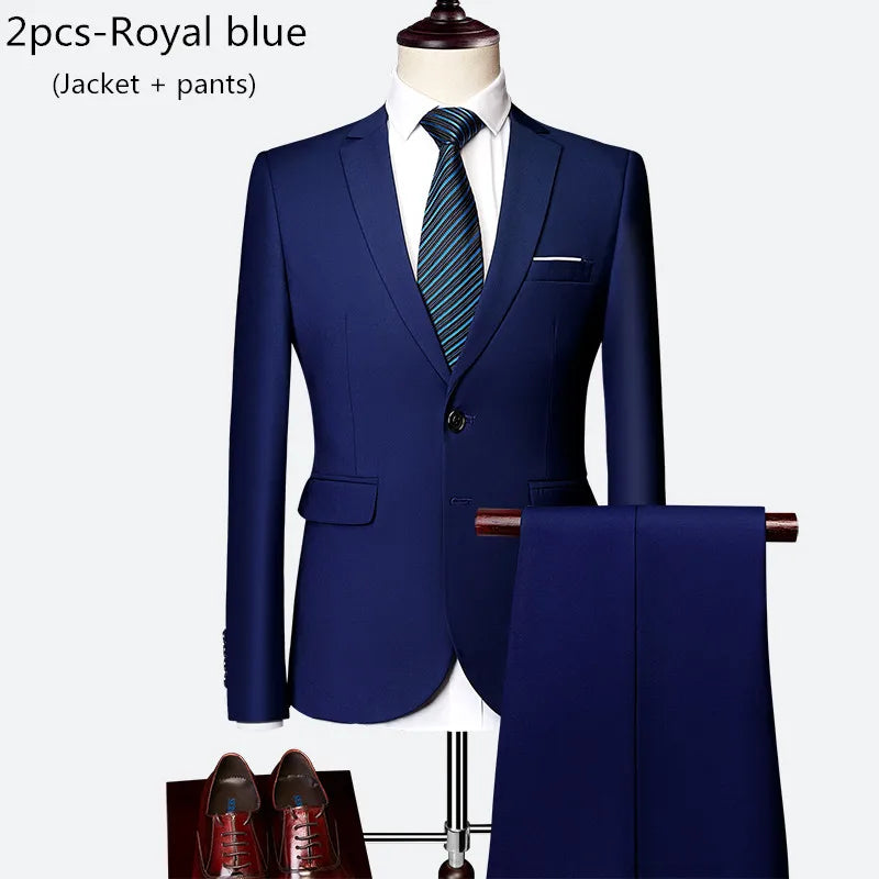 Men’s Slim Fit 3 Piece Wedding Suit | Classic Formal Tuxedo Style for Special Occasions