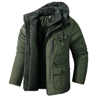 Men’s Winter Fleece Jacket | Hooded Warm Casual Coat