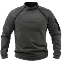 Men’s Polar Fleece Quarter Zip Sweater with Stand Collar | Warm Winter Jumper