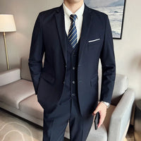 Men’s Slim Fit 3 Piece Wedding Suit | Classic Formal Suit Style for Business and Events