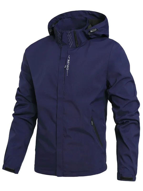 Men’s Waterproof Softshell Jacket with Hood | Lightweight Windproof Outdoor Coat