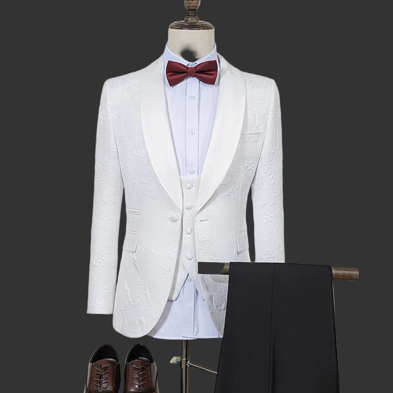 Men’s Black Slim Fit 3 Piece Wedding Suit | Classic Tuxedo Style for Formal Events