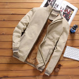 Men’s Fleece Lined Bomber Jacket with Zip | Warm Winter Casual Coat