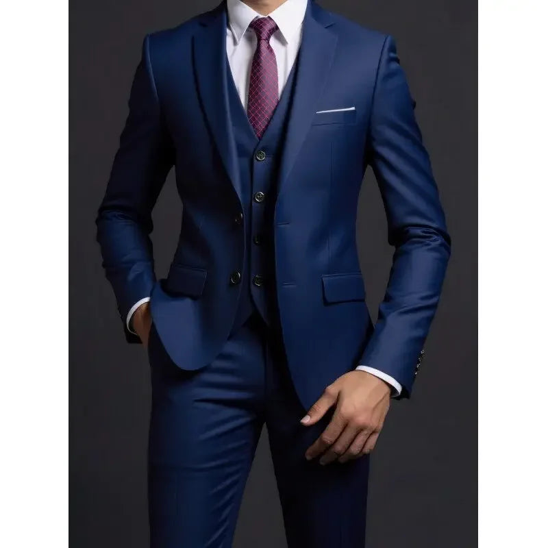 Men’s Slim Fit 3 Piece Wedding Suit | Classic Tuxedo Style for Formal Occasions