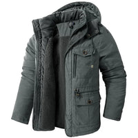 Men’s Winter Fleece Jacket | Hooded Warm Casual Coat