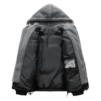 Men’s Fleece Lined Puffer Jacket in Winter Style | Thick Warm Padded Coat