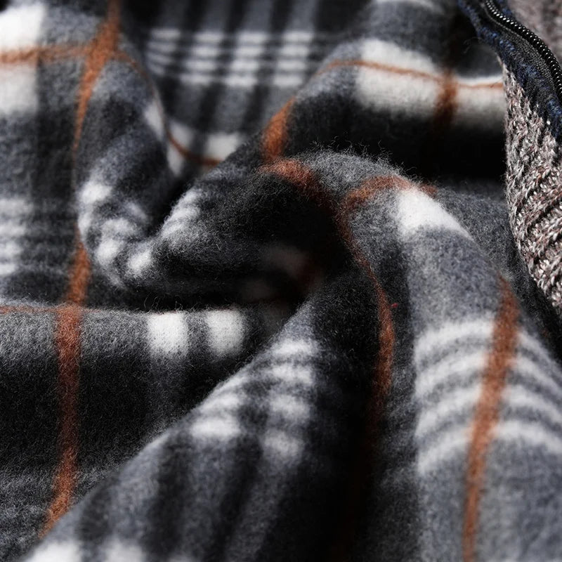 Men’s Knitted Cardigan with Full Zip Style | Warm Fleece Lined Winter Sweater