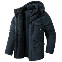 Men’s Winter Fleece Jacket | Hooded Warm Casual Coat