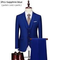 Men’s Slim Fit 3 Piece Wedding Suit | Classic Formal Tuxedo Style for Special Occasions
