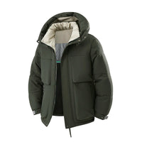 Men’s Hooded Puffer Jacket in Winter Style | Thick Warm Padded Casual Coat