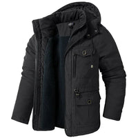 Men’s Winter Fleece Jacket | Hooded Warm Casual Coat