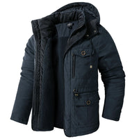 Men’s Winter Fleece Jacket | Hooded Warm Casual Coat