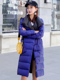 Women’s Long Winter Coat in Classic Overcoat Style | Warm Ladies Padded Jacket