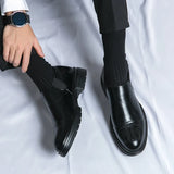 Men’s Leather Slip On Shoes Smart Casual Loafers | Classic Dress Shoes Men