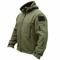 Men’s Tactical Fleece Jacket with Hooded Outdoor Style | Warm Winter Coat