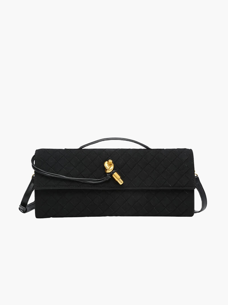 Elegant Shoulder Bag | Gold Bow Detail | Timeless Minimalist Style | Everyday Use
