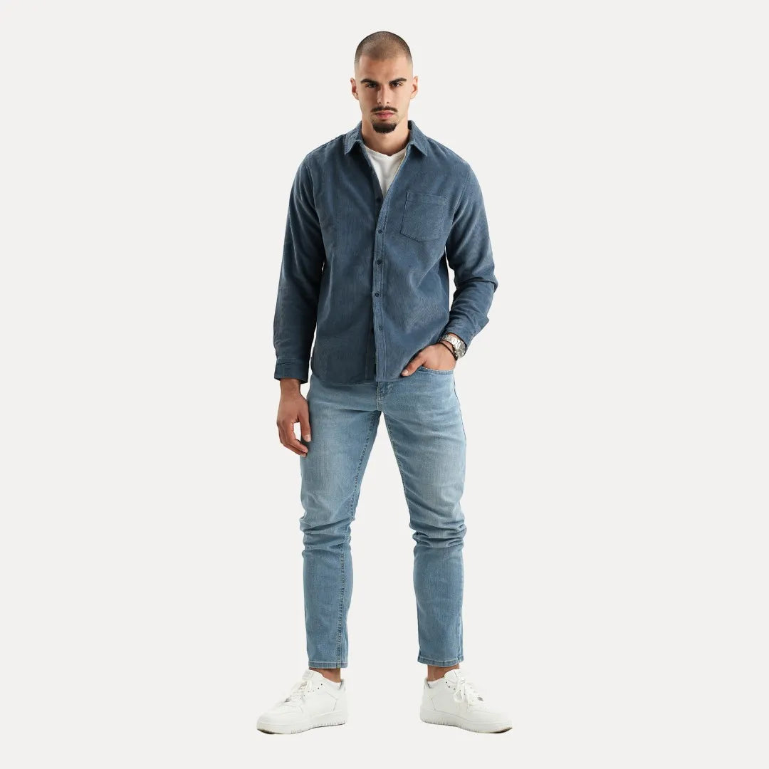 Corduroy Shirt Jacket for Men | Lined Overshirt | Casual Smart Layer