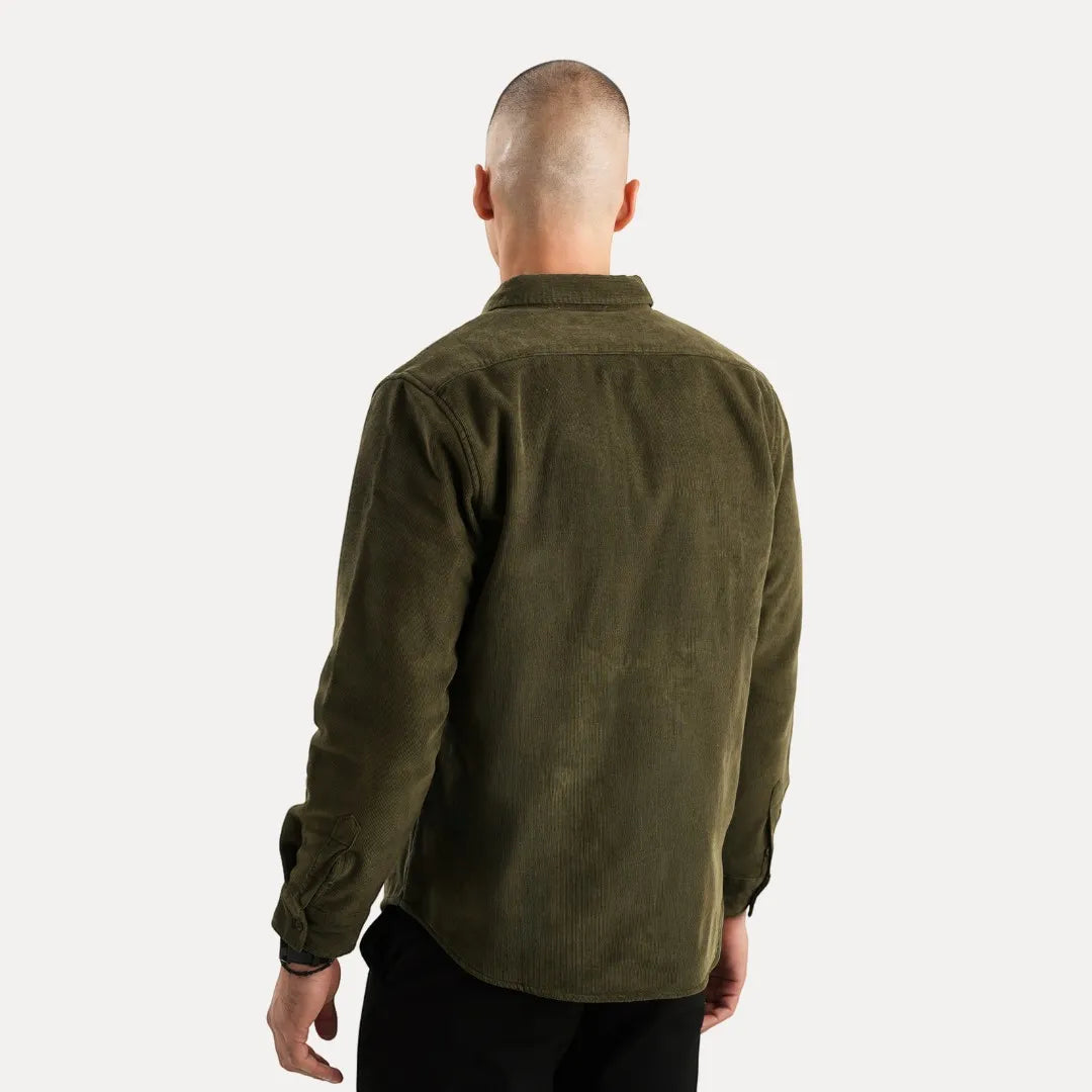 Corduroy Shirt Jacket for Men | Lined Overshirt | Casual Smart Layer