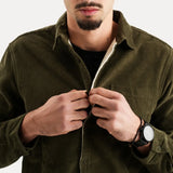 Corduroy Shirt Jacket for Men | Lined Overshirt | Casual Smart Layer