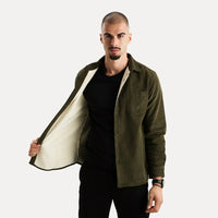 Corduroy Shirt Jacket for Men | Lined Overshirt | Casual Smart Layer